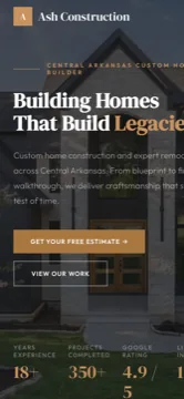 Ash Construction mobile view