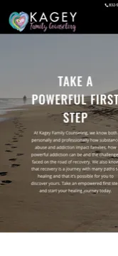 Kagey Family Counseling mobile view