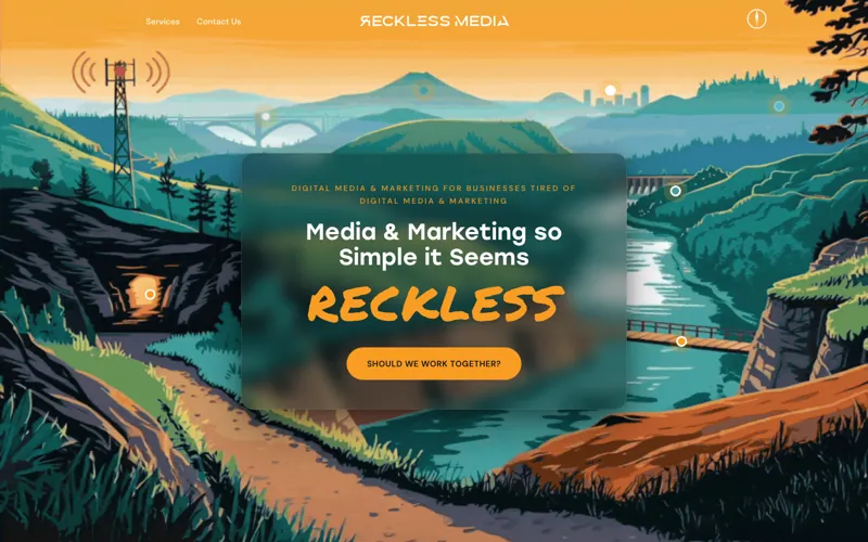Reckless Media homepage